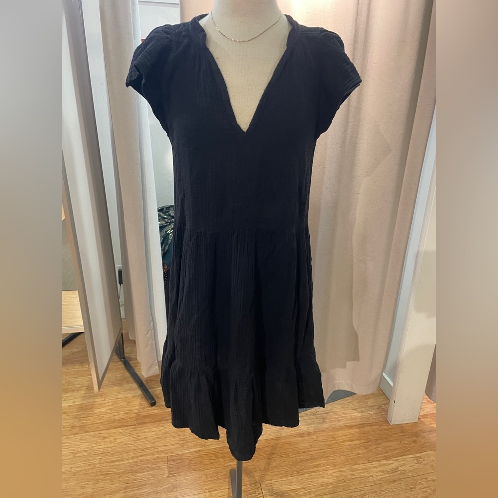 Beachy Black Gauze Dress